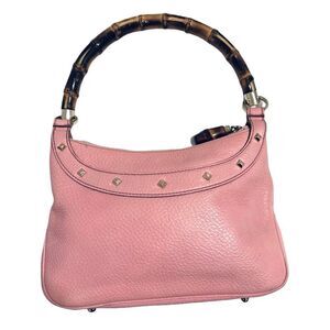 Gucci pink leather with Bamboo Anita Handle bag